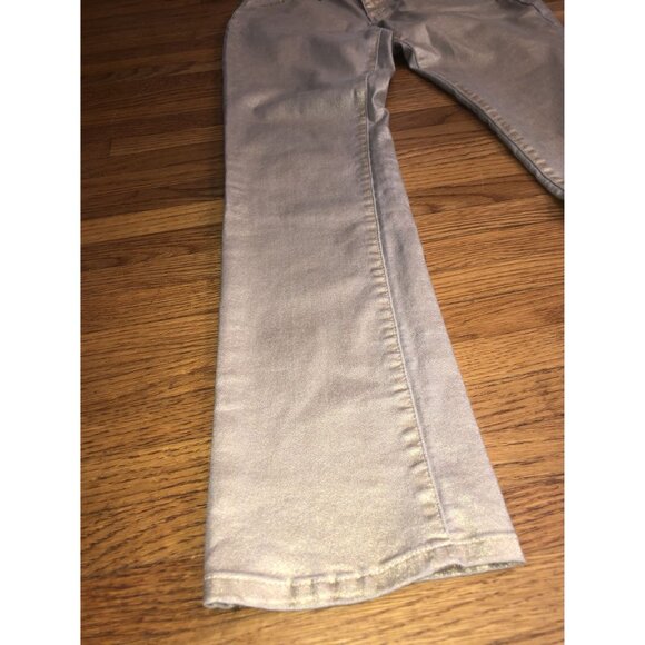 Jennifer Lopez Metallic Gold Glitter Reflective Straight-Leg Pants Size 8 - Picture 10 of 16